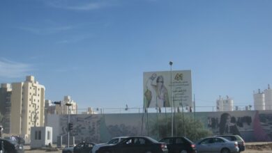 Gaddafi poster Bab al aziziya Tripoli