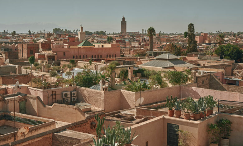 marrakech medina panorama toits