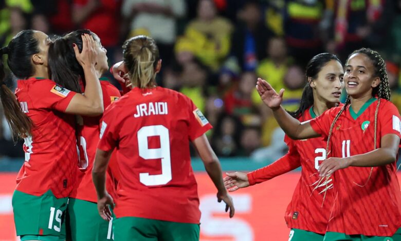 La joie des joueuses du Maroc a la Coupe du monde feminine 3 aout 2023 1684338