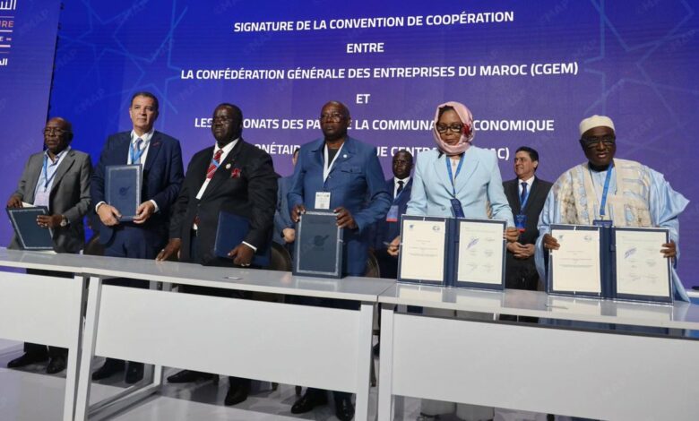 Laâyoune : Signature d’une convention de coopération entre la CGEM et les patronats des pays de la CEMAC 1 Gt6VomuWYAA0ZWP