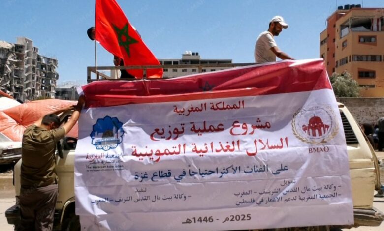 L’Agence Bayt Mal Al-Qods Acharif réalise à Gaza la deuxième phase de la campagne d’aide humanitaire destinée aux déplacés 1 GvUkgCaXUAAKOuc