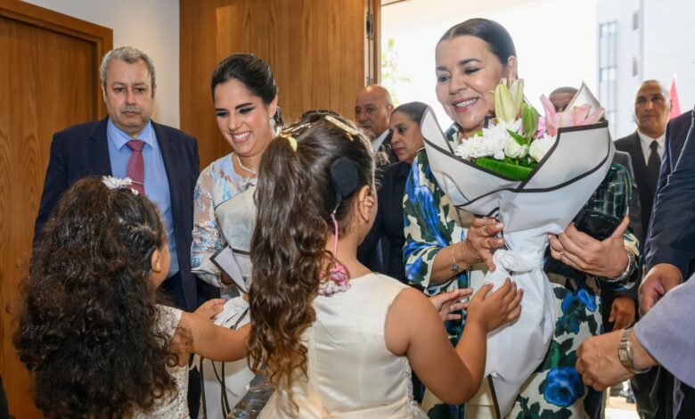 SAR la Princesse Lalla Asmaa et la Première Dame de la République du Salvador visitent le siège de la Fondation Lalla Asmaa 1 Gw9vZa5XMAAzhrt
