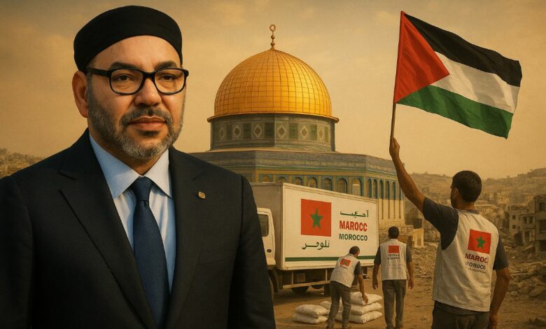 Le Roi Mohammed VI écrit les chapitres de la gloire et de l’honneur à Jérusalem et à Gaza… Le Maroc, la voix de la vérité à l’heure du silence 1 07544d7c 110d 4c04 bf38 4014bcf936e3