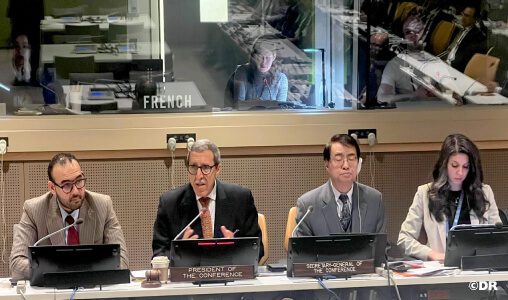 ONU-Maroc: Le SG de l’ONU salue l’approche “ouverte et inclusive” de l’ambassadeur Omar Hilale à la Conférence sur le désarmement au Moyen-Orient 1 G6n6ZQdWYAE FV7