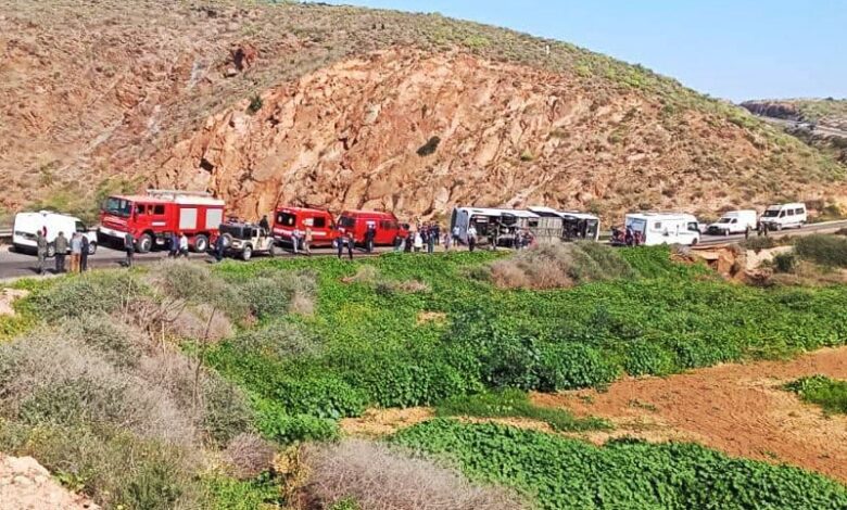 Morts et blessés dans un accident tragique sur le versant de Sidi Ifni..coûtant la vie à des membres de la police nationale 1 accident police 1