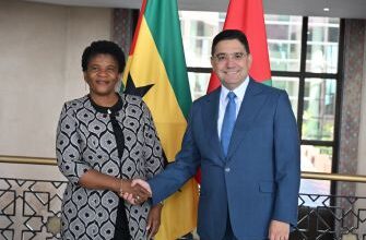 La ministre d’État des Affaires étrangères, de la Coopération et des Communautés de Sao Tomé-et-Principe, Mme Ilza Maria dos Santos Amado Vaz a salué, mardi à Rabat, les Initiatives Royales et exprimé son admiration pour le Leadership et l’engagement fort de Sa Majesté le Roi Mohammed VI en faveur de la paix, de la stabilité et du développement en Afrique. 5 WhatsApp Image 2026 04 14 at 12.52.25 PM