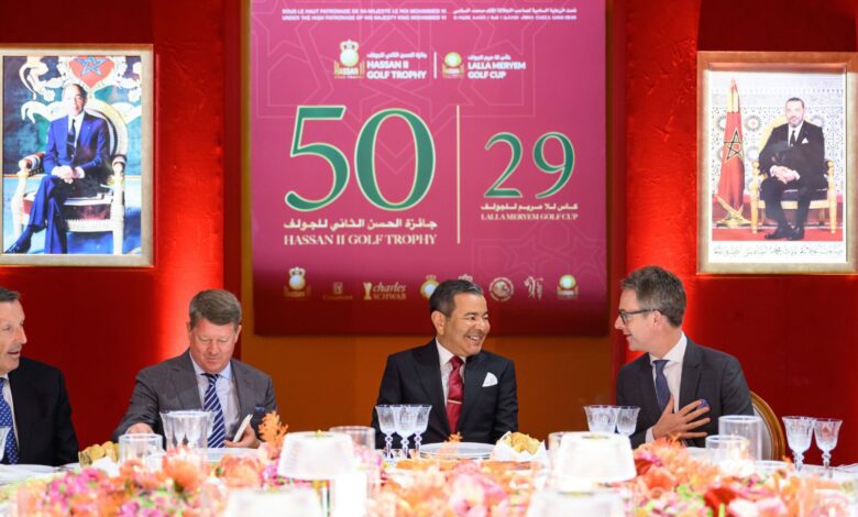 SAR le Prince Moulay Rachid préside le dîner de gala offert par SM le Roi à l’occasion de la 50e édition du Trophée Hassan II de golf et de la 29e édition de la Coupe Lalla Meryem 1 HI9LI mXAAANU6e