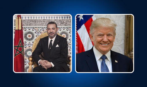 Communiqué du Cabinet Royal 1 Trump et SM Le Roi 508 x 300