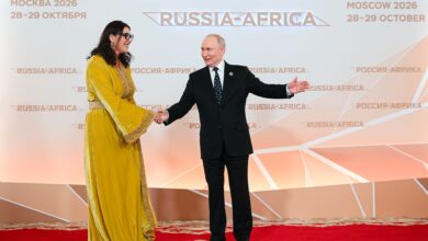 Mme El Mansouri prend part à la réception solennelle offerte par le Président russe en l’honneur des chefs d’Etat et de gouvernement participant au 3e Sommet Russie-Afrique 3 DR012092